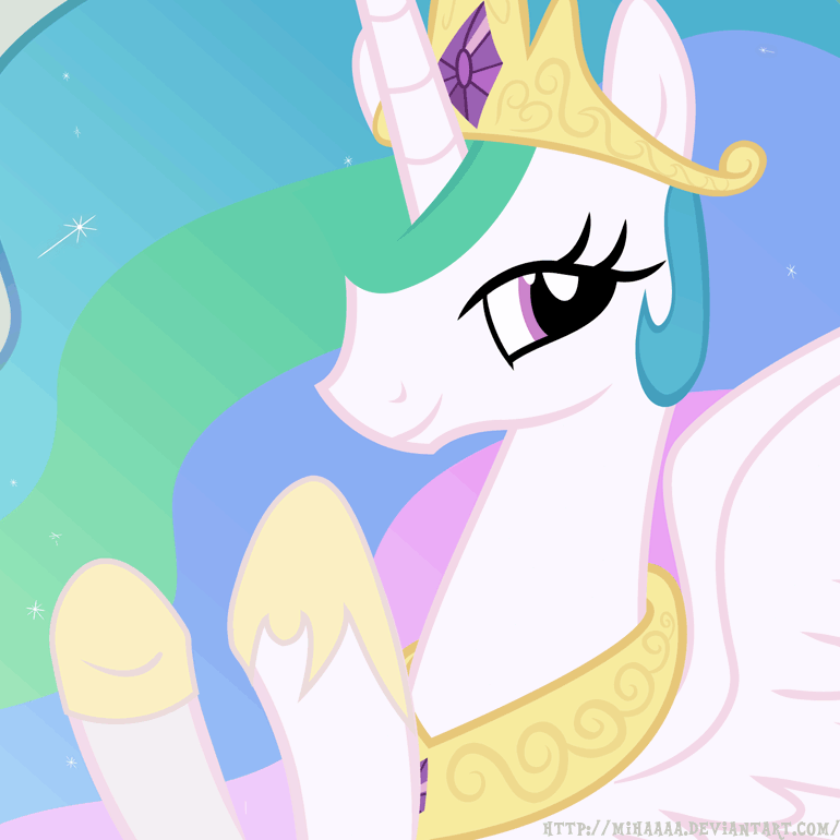 gif of celestia clapping
